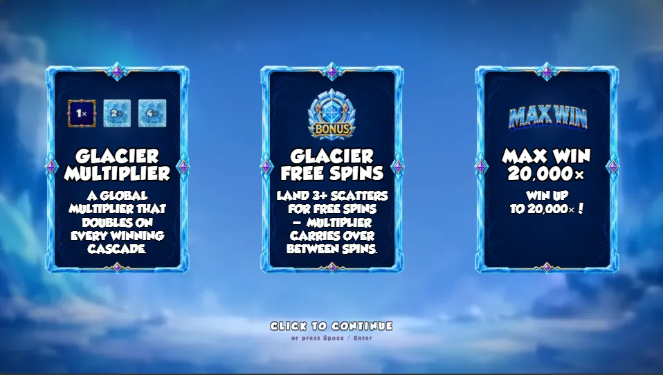 Glacier Core — Feature overview screenshot